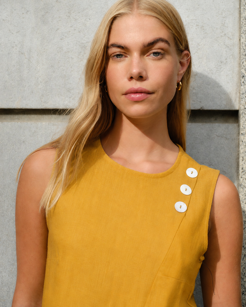 Blusa con lino Aleli