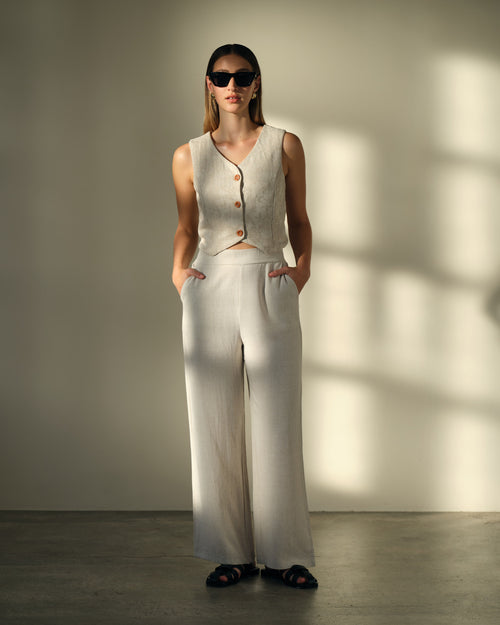 Pantalon con lino Kala Hover