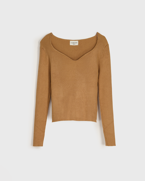 Blusa de tejido suave manga larga Peonia