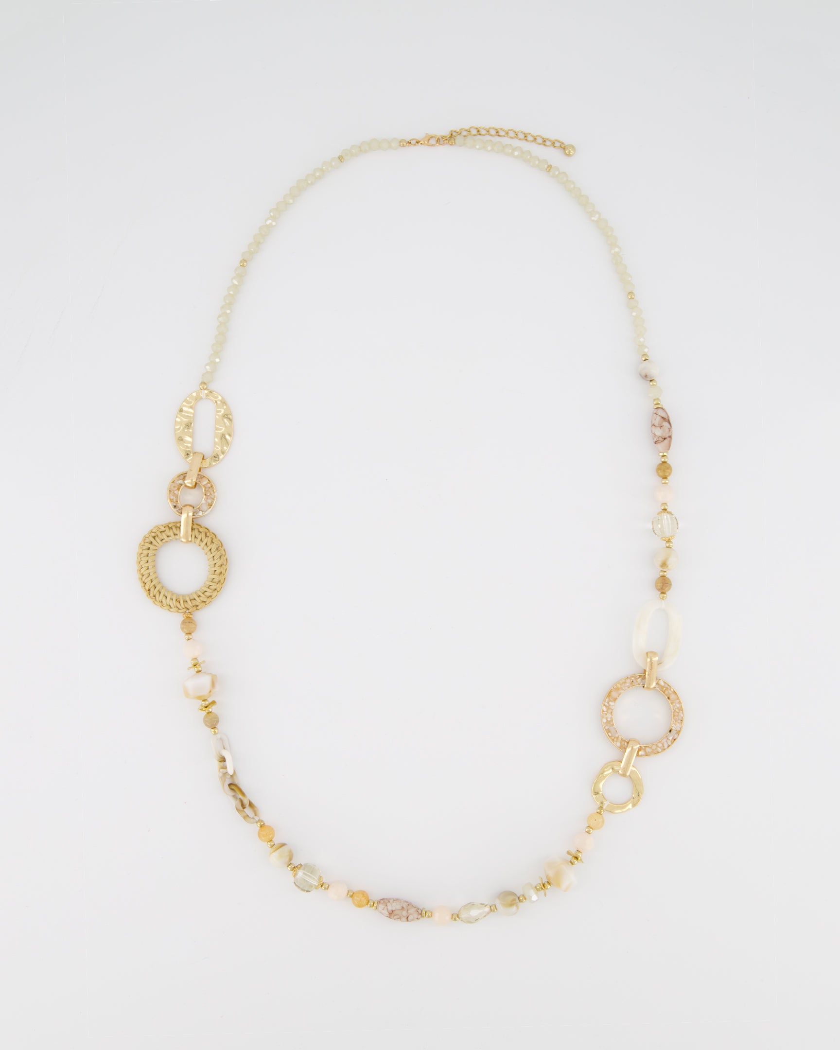 Collar largo eslabones mixtos 380