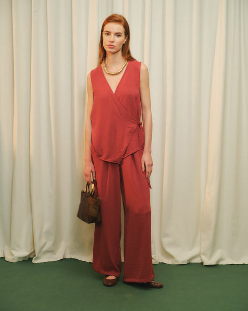 Blusa cruzada cuello v Laura