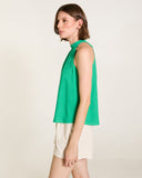 Blusa halter con lino Salome 