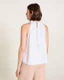 Blusa halter con lino Salome 