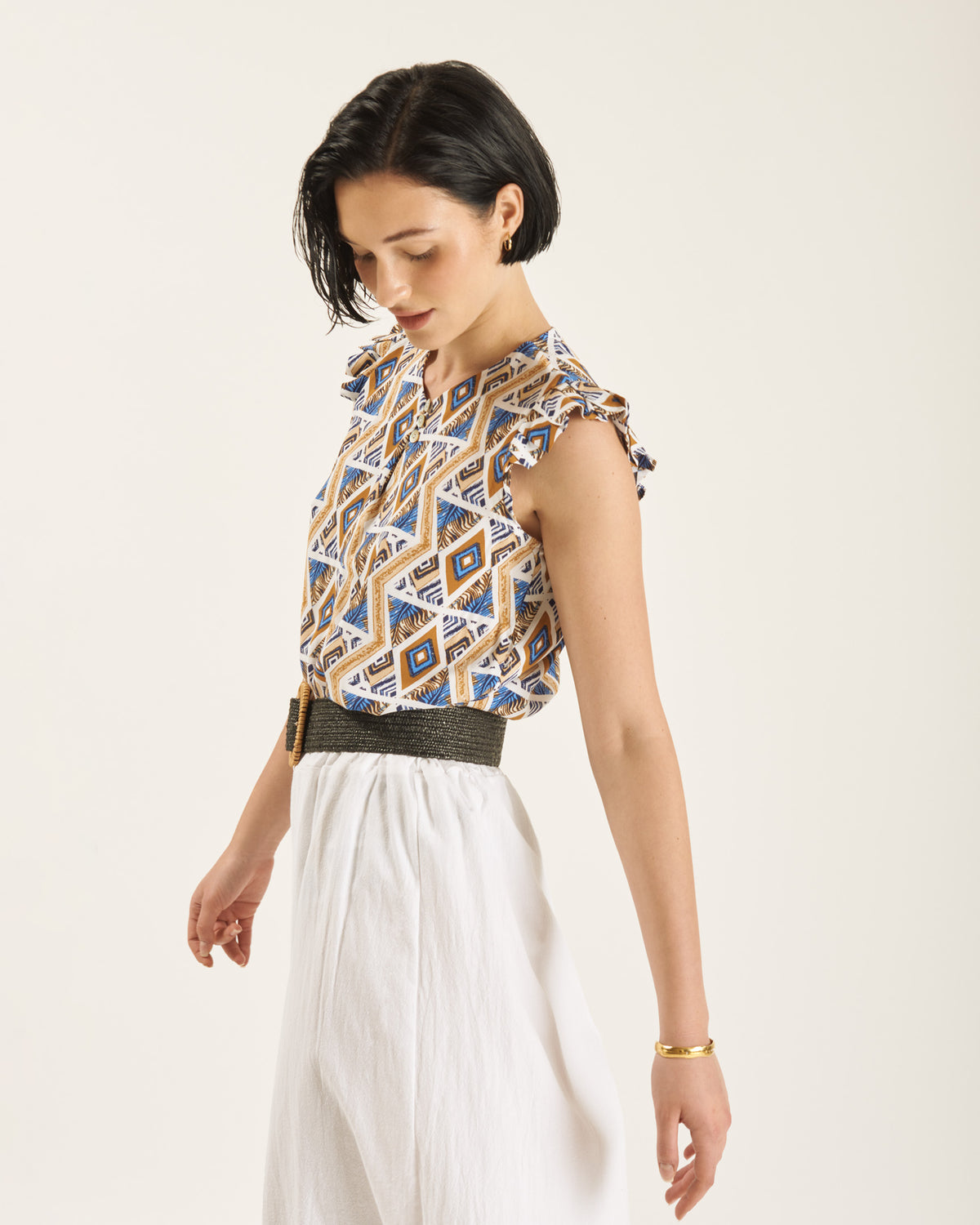 Blusa botones madreperla Girasol