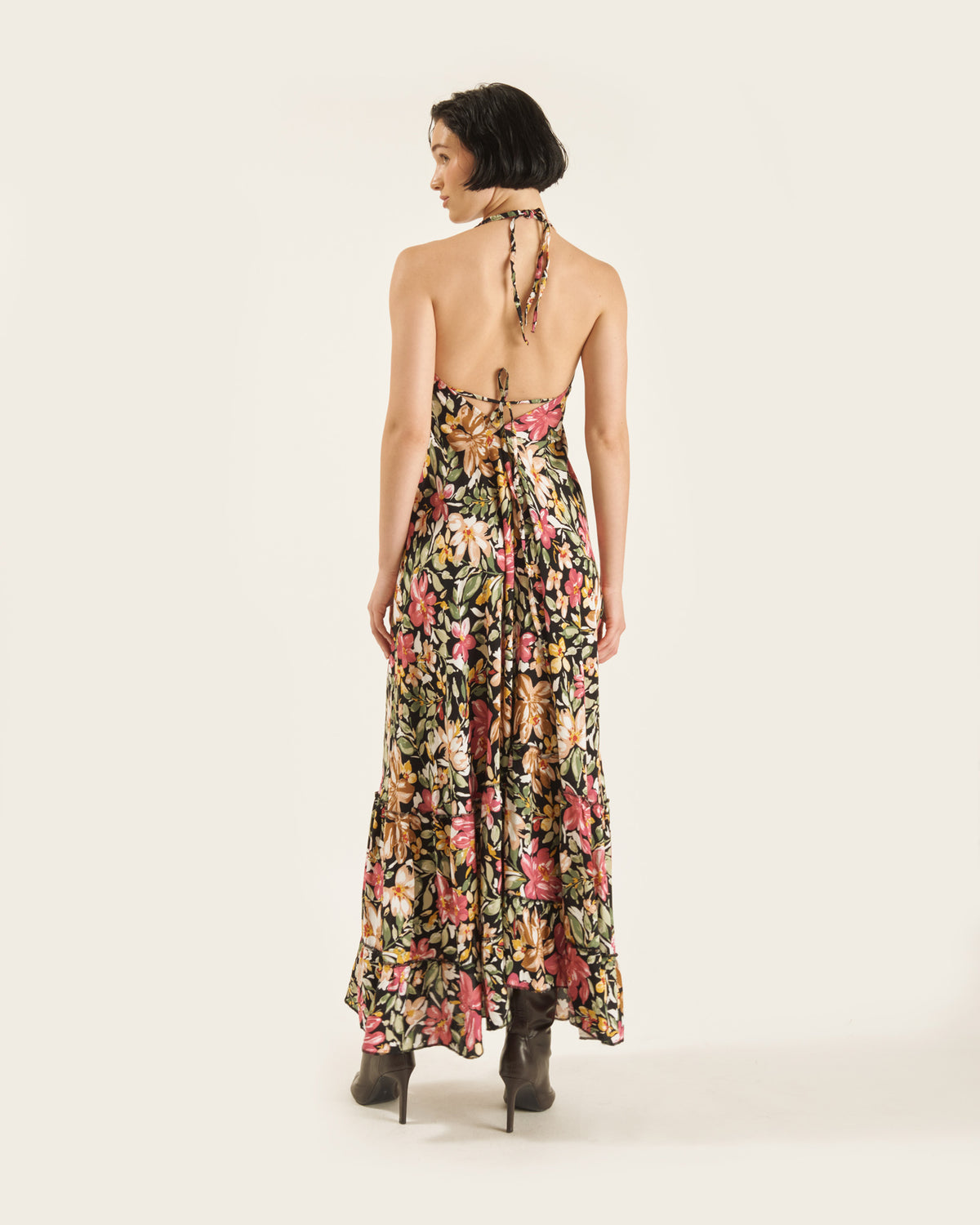 Maxi vestido halter unitalla Messalina
