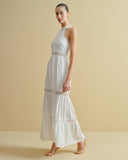 Maxi Vestido largo cuello halter Palermo