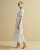 Maxi Vestido largo tela bordada Nerina
