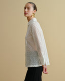 Blusa camisera bordado perforado Noa