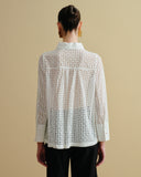 Blusa camisera bordado perforado Noa