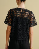 Blusa tela bordada con forro Hera
