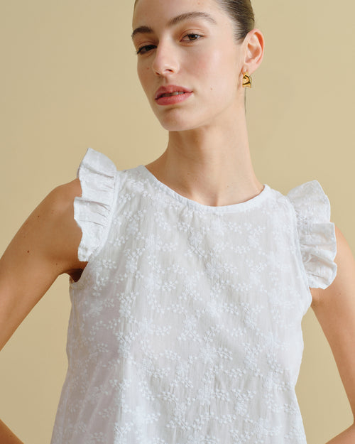 Maxi Vestido largo tela bordada Oyuki Hover