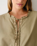 Blusa bordada con lino Aurelia