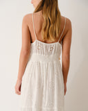 Maxi vestido largo tela bordada Iona