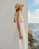 Maxi vestido largo tela bordada Isla