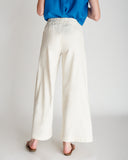 Pantalon con lino corte recto Sahara