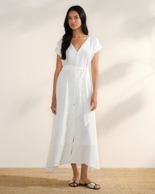 Vestido largo escote en V Maira