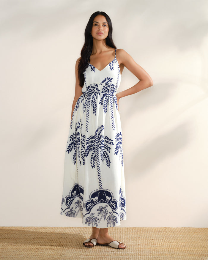 Vestido estampado de tirantes Luma