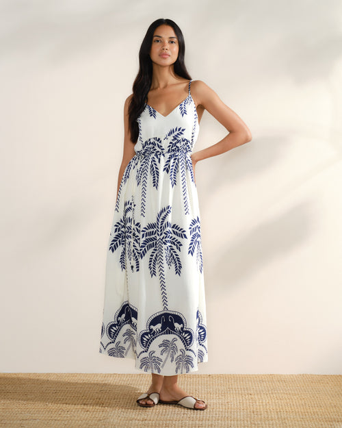 Vestido estampado de tirantes Luma