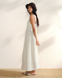 Vestido largo en escote en V Nahir