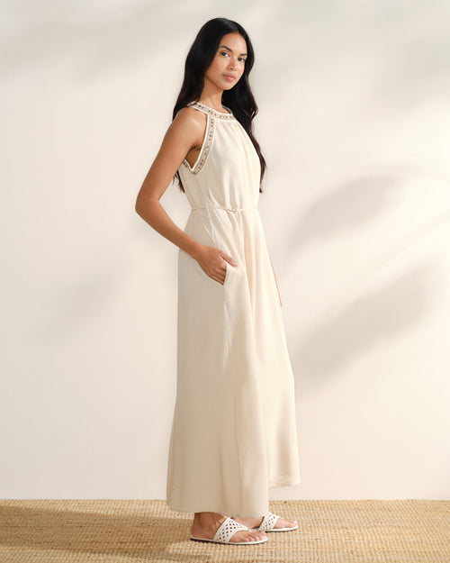 Vestido largo halter Diana Hover