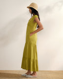 Maxi Vestido largo tela bordada Estela