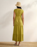 Maxi Vestido largo tela bordada Estela