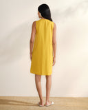 Vestido corto con lino Florenza