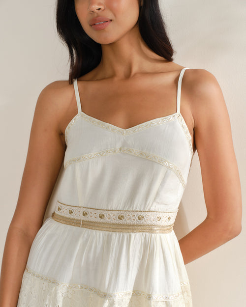 Vestido largo de tirantes Mira Hover