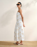 Vestido largo de tirantes con cuentas Amana