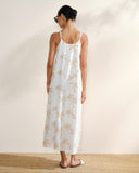 Vestido largo de tirantes con cuentas Amana