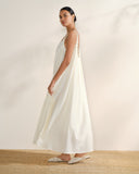 Vestido largo cuello amplio Farah
