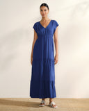 Maxi Vestido largo tela bordada Estela