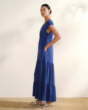 Maxi Vestido largo tela bordada Estela