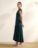 Maxi Vestido largo tela bordada Estela