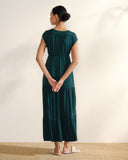 Maxi Vestido largo tela bordada Estela