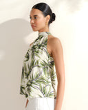 Blusa halter estampada Salome
