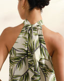 Blusa halter estampada Salome