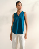 Blusa con lino escote en V Naty 