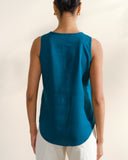 Blusa con lino escote en V Naty 