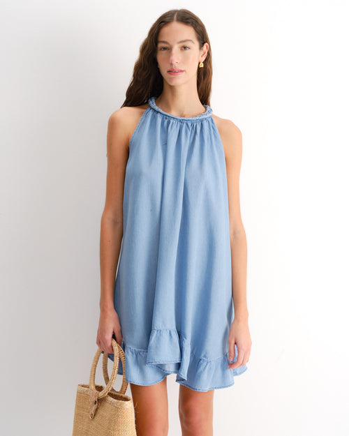 Vestido con efecto denim Fiama Hover