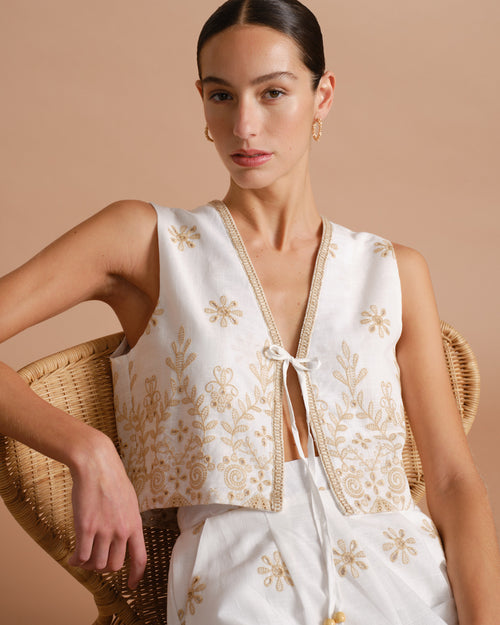 Set de chaleco y pantalon Fiorella Hover