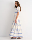 Vestido largo escote cuadrado Naia