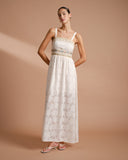 Vestido de tirantes con textura de flores Juliette