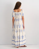 Vestido largo escote cuadrado Naia