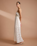 Vestido de tirantes con textura de flores Juliette
