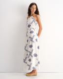 Vestido largo de tirantes Salvia