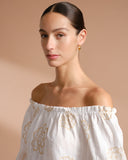 Set de falda en tela bordada Dhapne