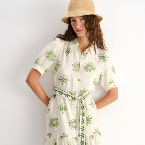 Vestido largo camisero Selene