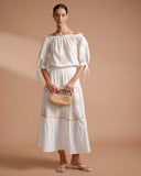 Set de falda en tela bordada Dhapne
