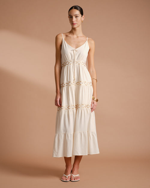 Vestido largo de tirantes Cuarzo